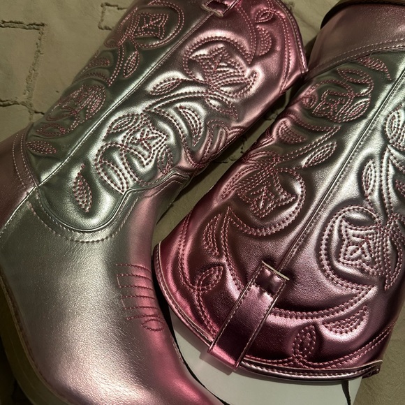 Steve Madden Girl’s Metallic Cowboy Boots, Brand new, size 5 - Picture 8 of 11